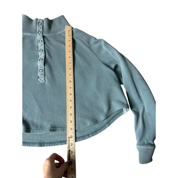 Free People Movement So Fly Henley Layer Green Blue size M long Sleeve - Picture 5 of 12